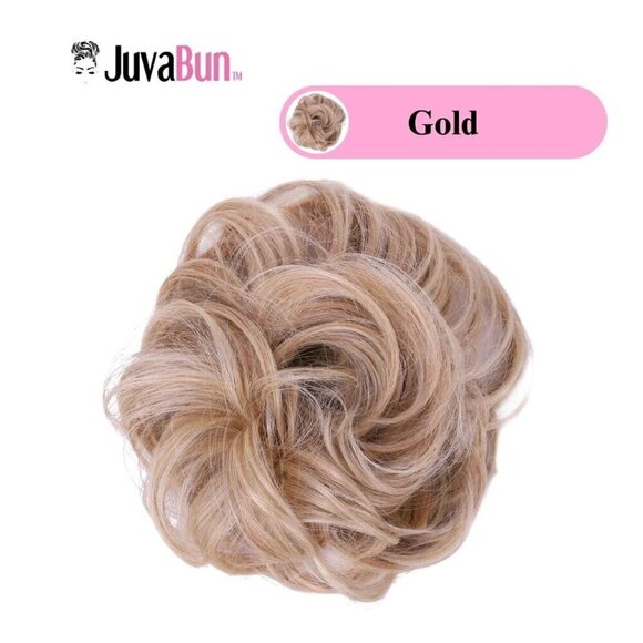 Messy Bun Hair Piece Synthetic Medium Blonde Updo Voluminous Washable main image 5